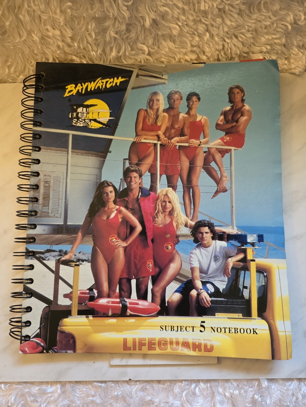 Baywatch Lifeguard Spiral Notebook - Red & Yellow Cover